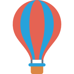 Hot air balloon icon