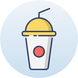 Cold coffee icon