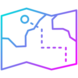 mappa del tesoro icona