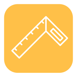 régua quadrada Ícone