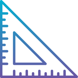 règle triangulaire Icône