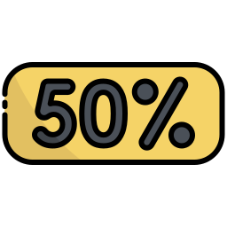 50 prozent icon