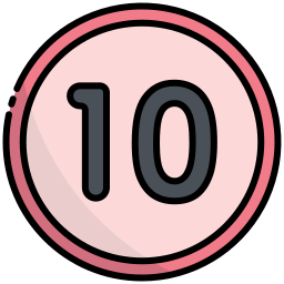 numero 10 icona