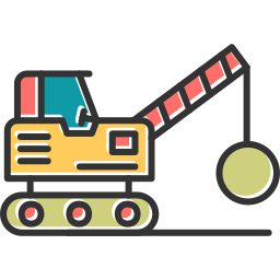 Demolition crane icon