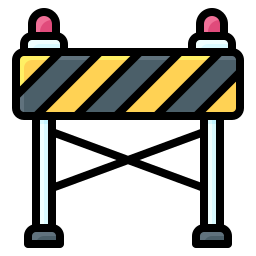 Traffic barrier icon