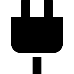 Black plug head icon