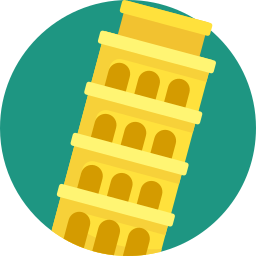 der schiefe turm von pisa icon