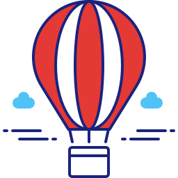 Hot air balloon icon