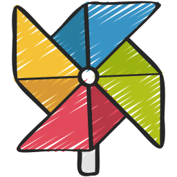 Toy windmill icon