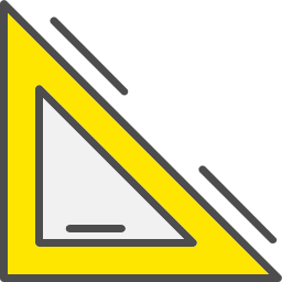 Triangular ruler icon