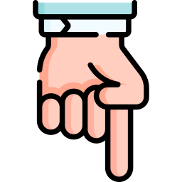 finger runter icon