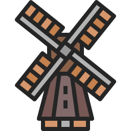 Kinderdijk windmills icon