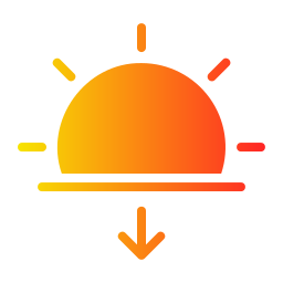 le coucher du soleil Icône