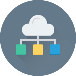 réseau infonuagique Icône
