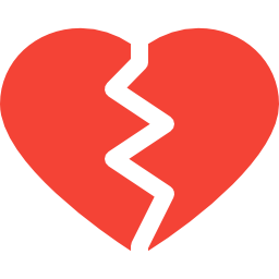 Broken heart icon