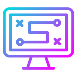 stratégie numérique Icône