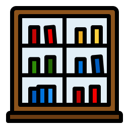 Book shelves icon