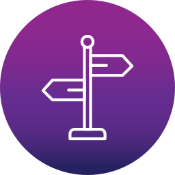 Directional sign icon