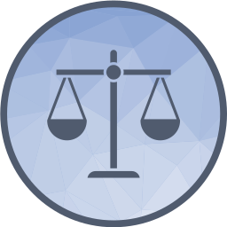 Justice scale icon