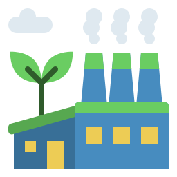 Eco factory icon