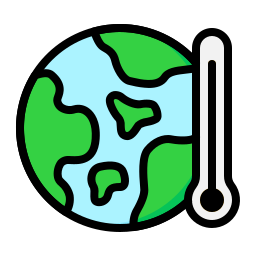 le réchauffement climatique Icône