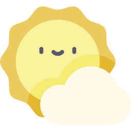 Clouds and sun icon