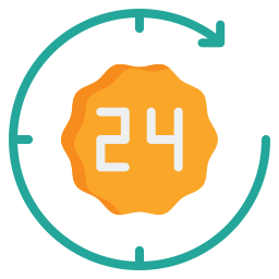 24 hours support icon