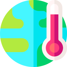 le réchauffement climatique Icône