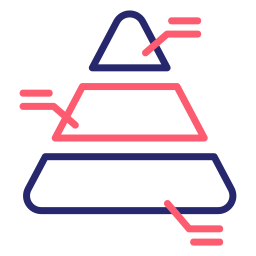 grafico a piramide icona