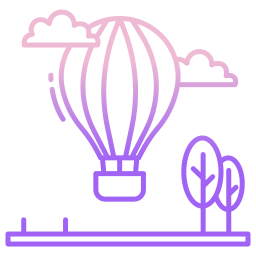 Hot air balloon icon