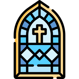 Stained glass window icon