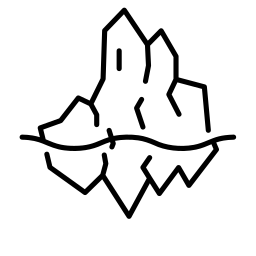 Ice mountain icon