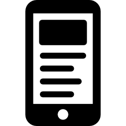 smartphone mit text icon