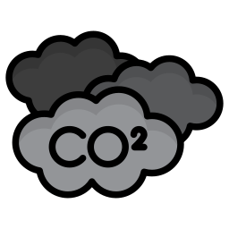 CO2 cloud icon