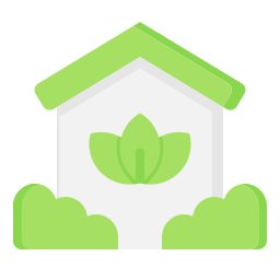 Green house icon