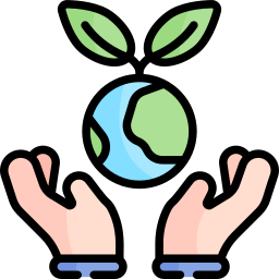 Green planet icon