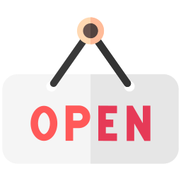 Open sign icon