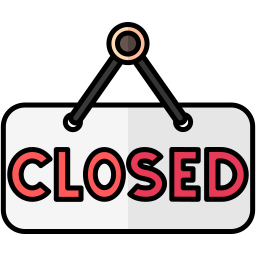 Closed sign icon