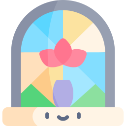 Stained glass window icon