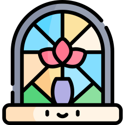 Stained glass window icon