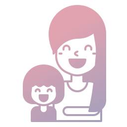 Mother and daughter icon