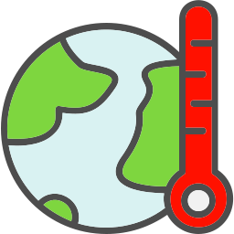 il riscaldamento globale icona