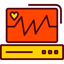 monitor ecg icona