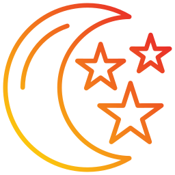 Moon and stars icon