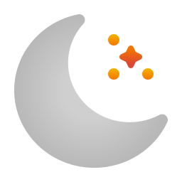 Moon and stars icon