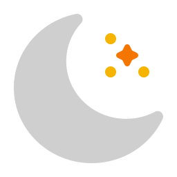 Moon and stars icon