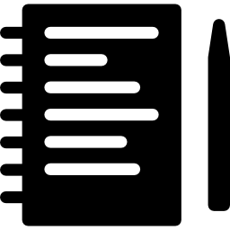 notizbuch und bleistift icon