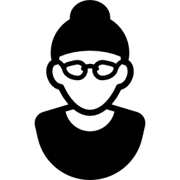 Woman with Bund and Glasses icon