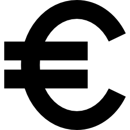 symbole monétaire de l'euro Icône