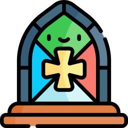 Stained glass window icon